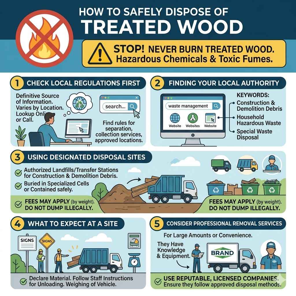 How to Safely Dispose of Treated Wood