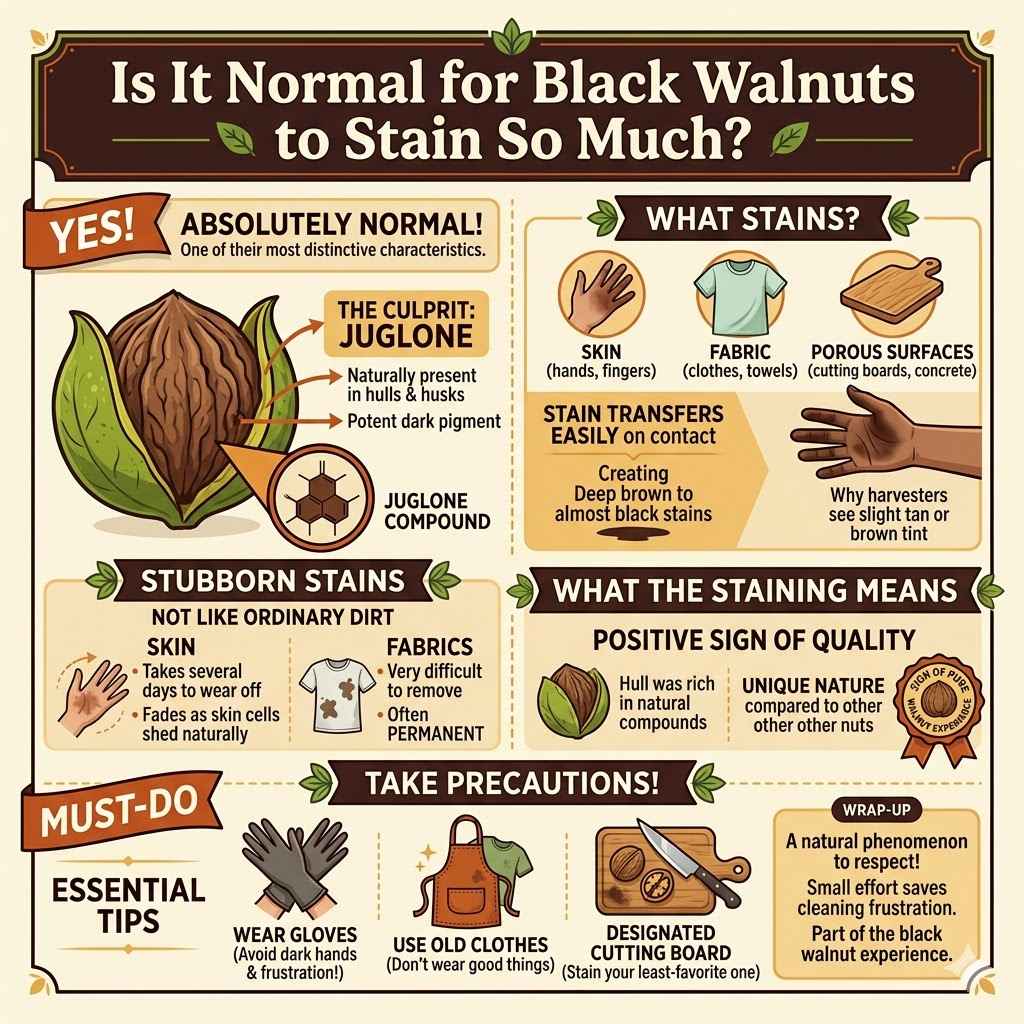 Is It Normal for Black Walnuts to Stain So Much