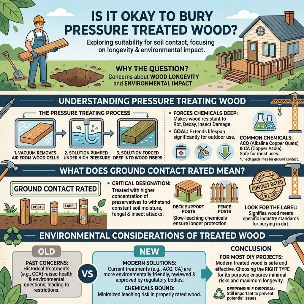 Is It Okay To Bury Pressure Treated Wood