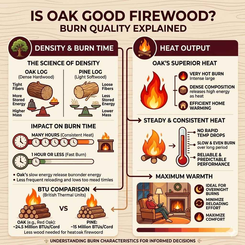 Is Oak Good Firewood Burn Quality Explained