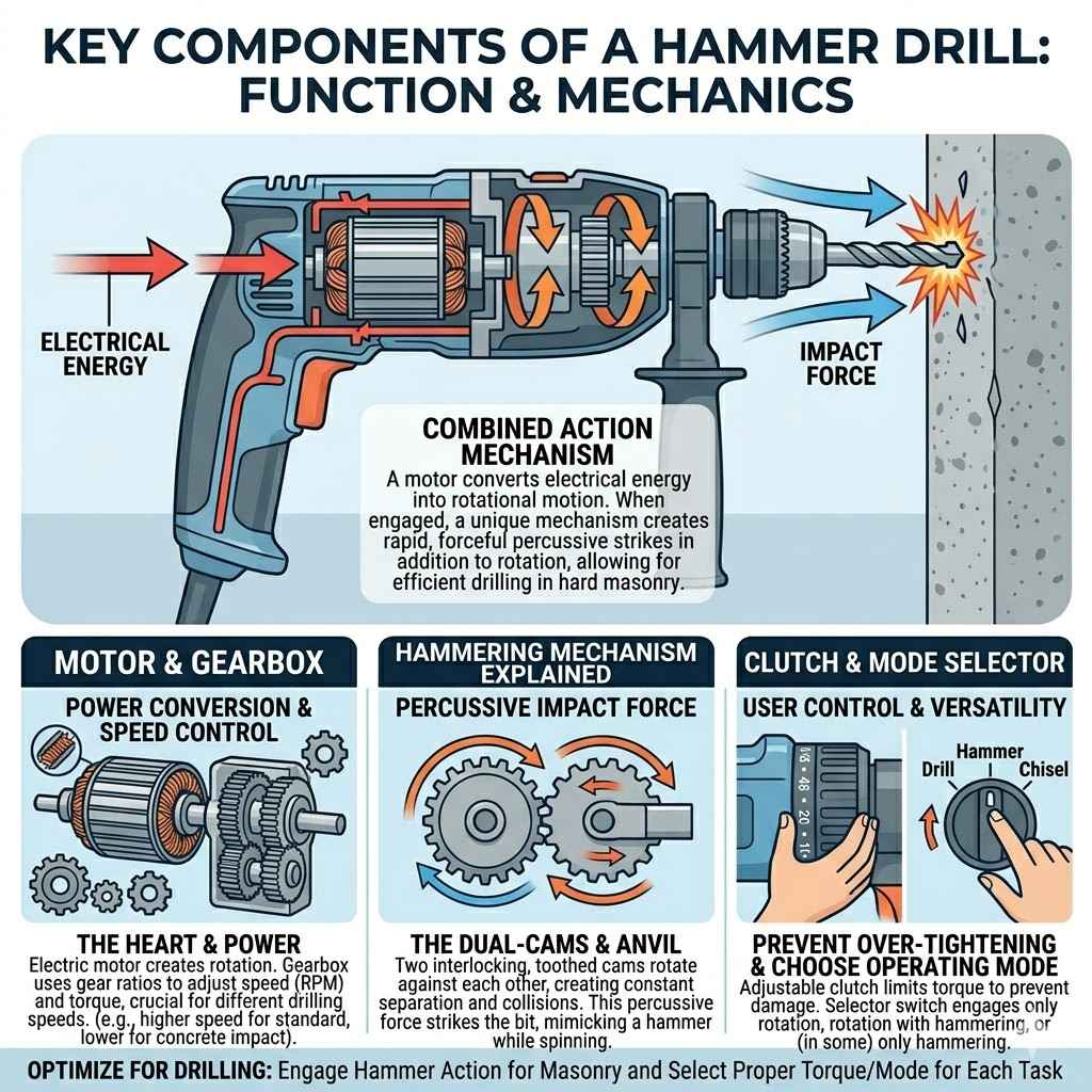 Key Components of a Hammer Drill
