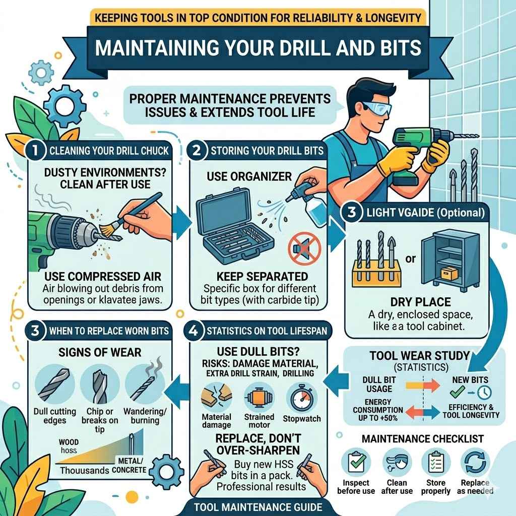 Maintaining Your Drill and Bits