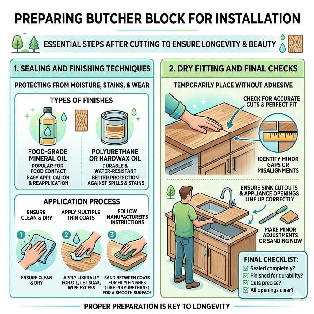 Preparing Butcher Block for Installation