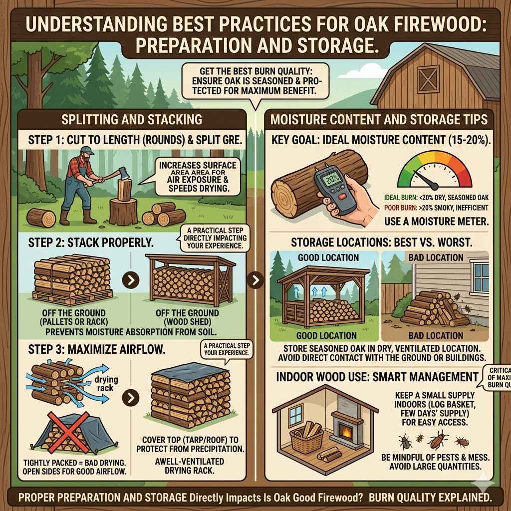 Preparing and Storing Oak Firewood

