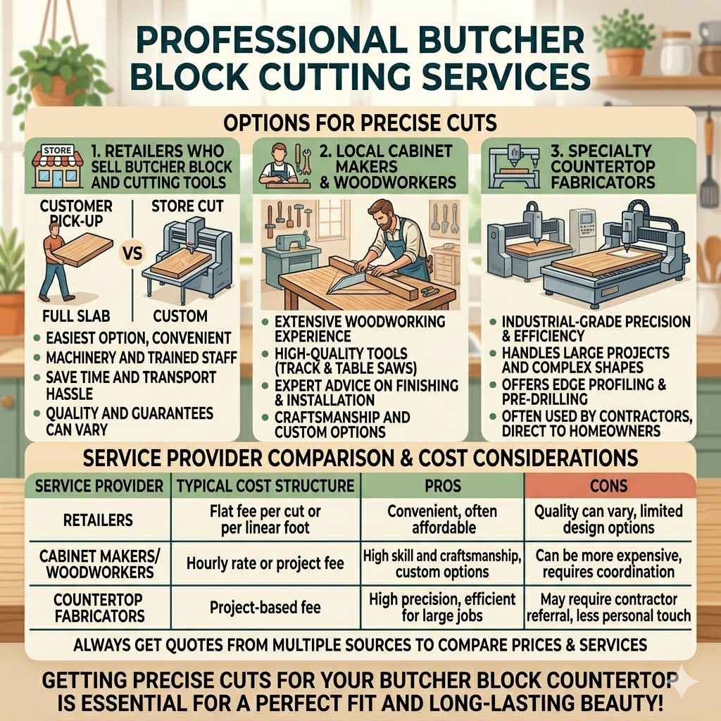 Professional Butcher Block Cutting Services