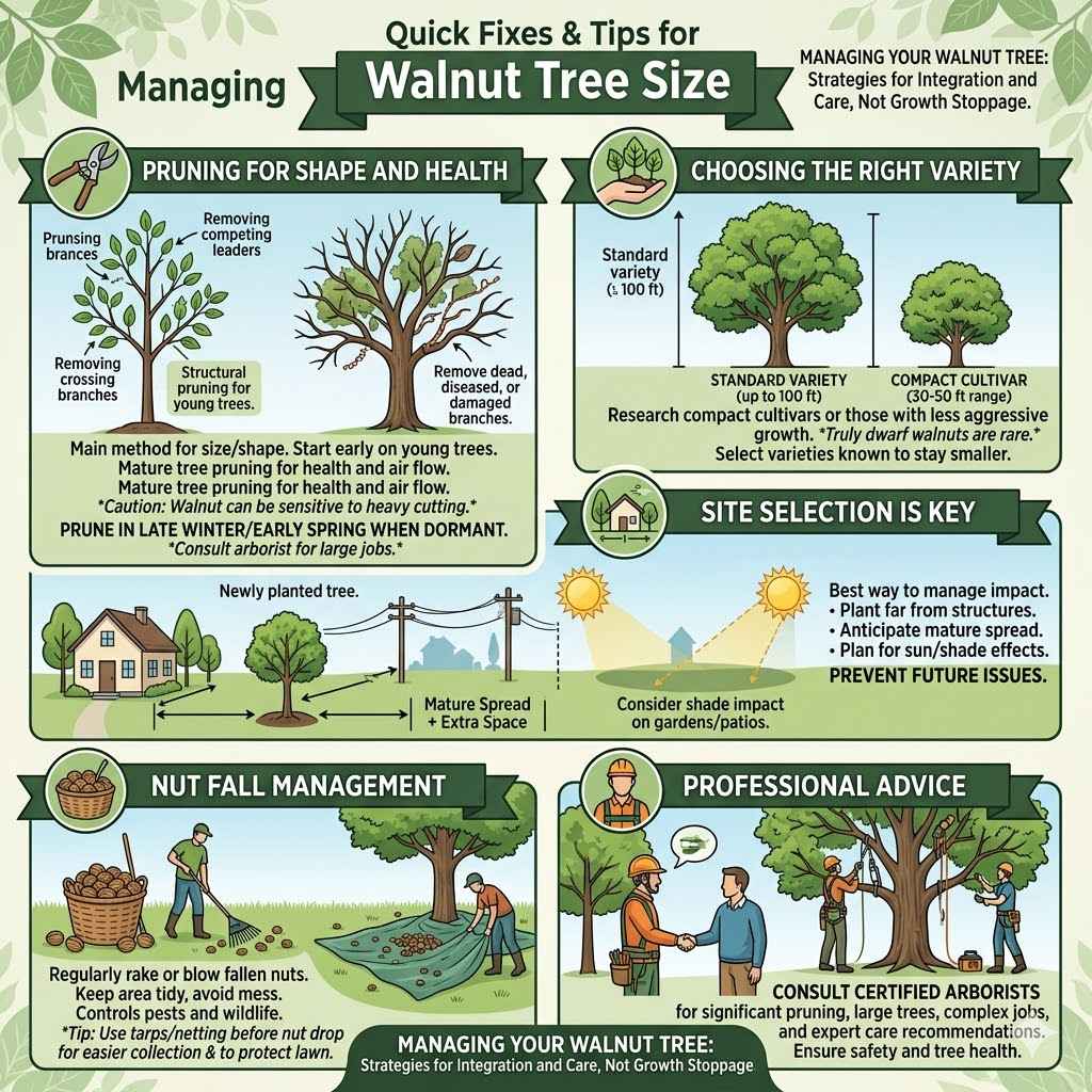 Quick Fixes & Tips for Managing Walnut Tree Size