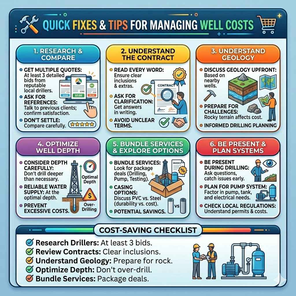 Quick Fixes & Tips for Managing Well Costs