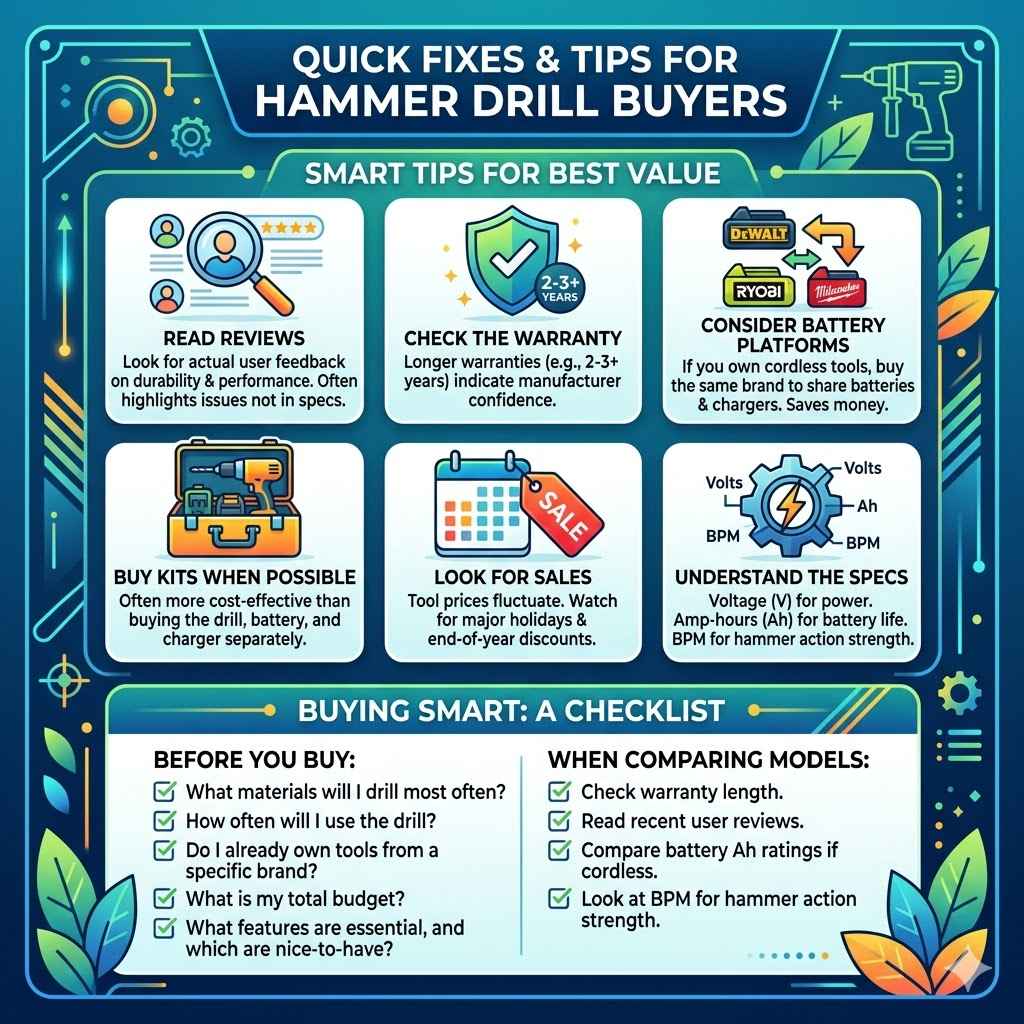 Quick Fixes and Tips for Hammer Drill Buyers