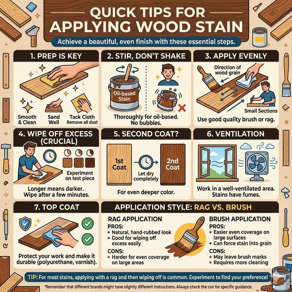 Quick Tips for Applying Wood Stain