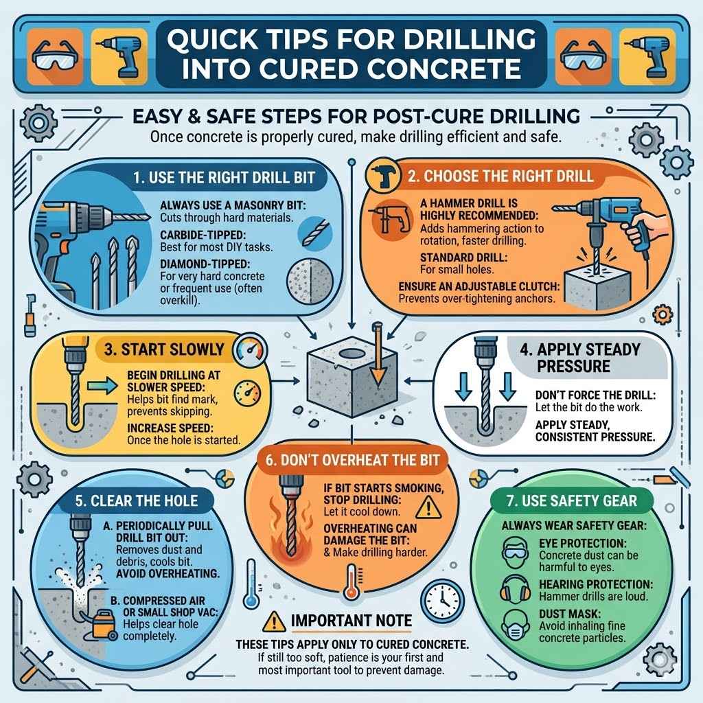 Quick Tips for Drilling into Cured Concrete