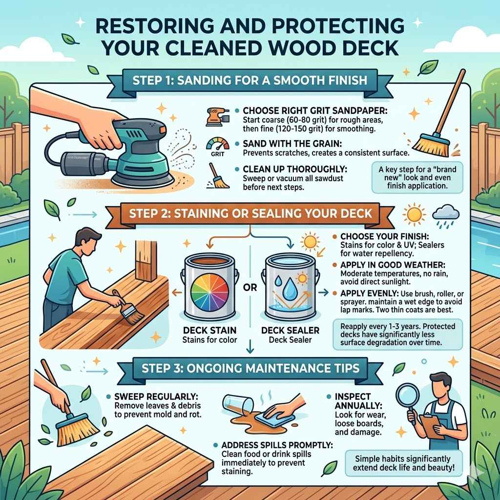 Restoring and Protecting Your Cleaned Wood Deck