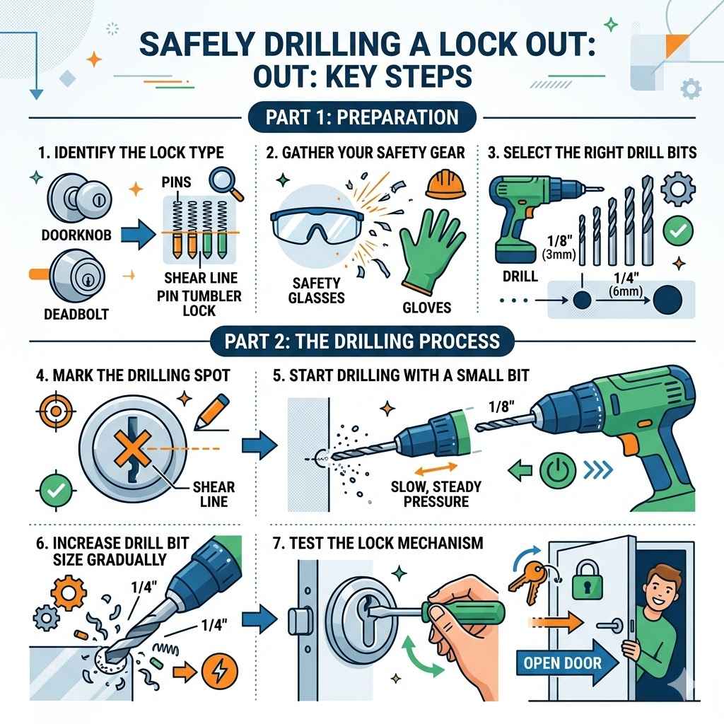 Safely Drilling a Lock Out Key Steps