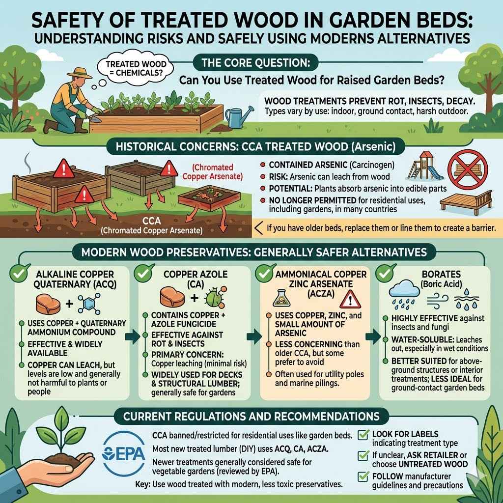 Safety of Treated Wood in Garden Beds