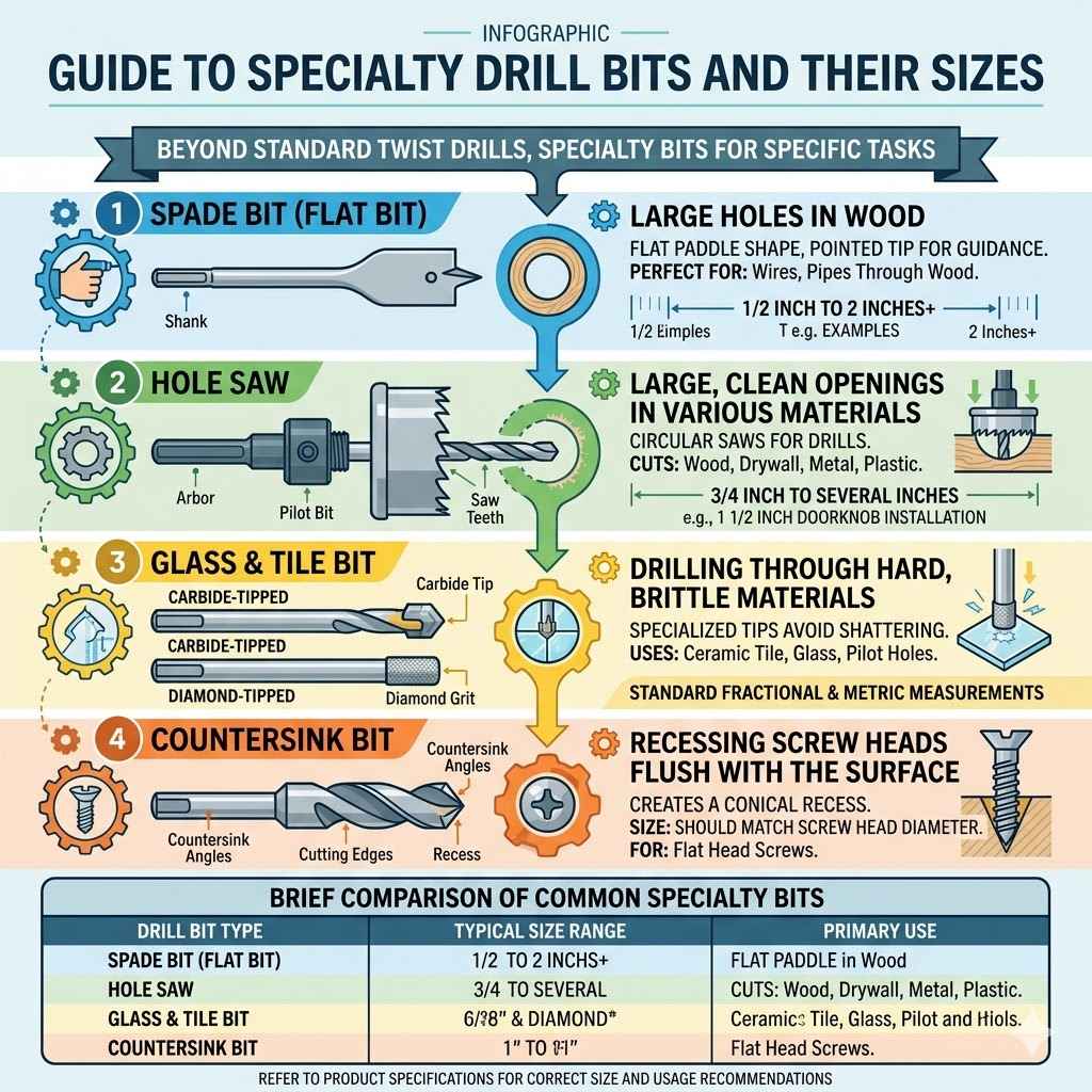 Specialty Drill Bits and Their Sizes