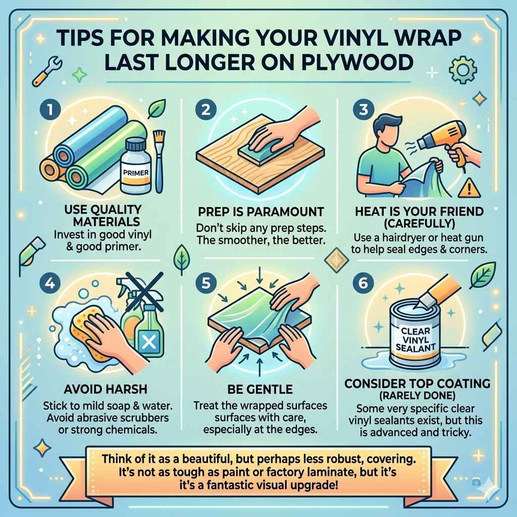 Tips for Making Your Vinyl Wrap Last Longer on Plywood