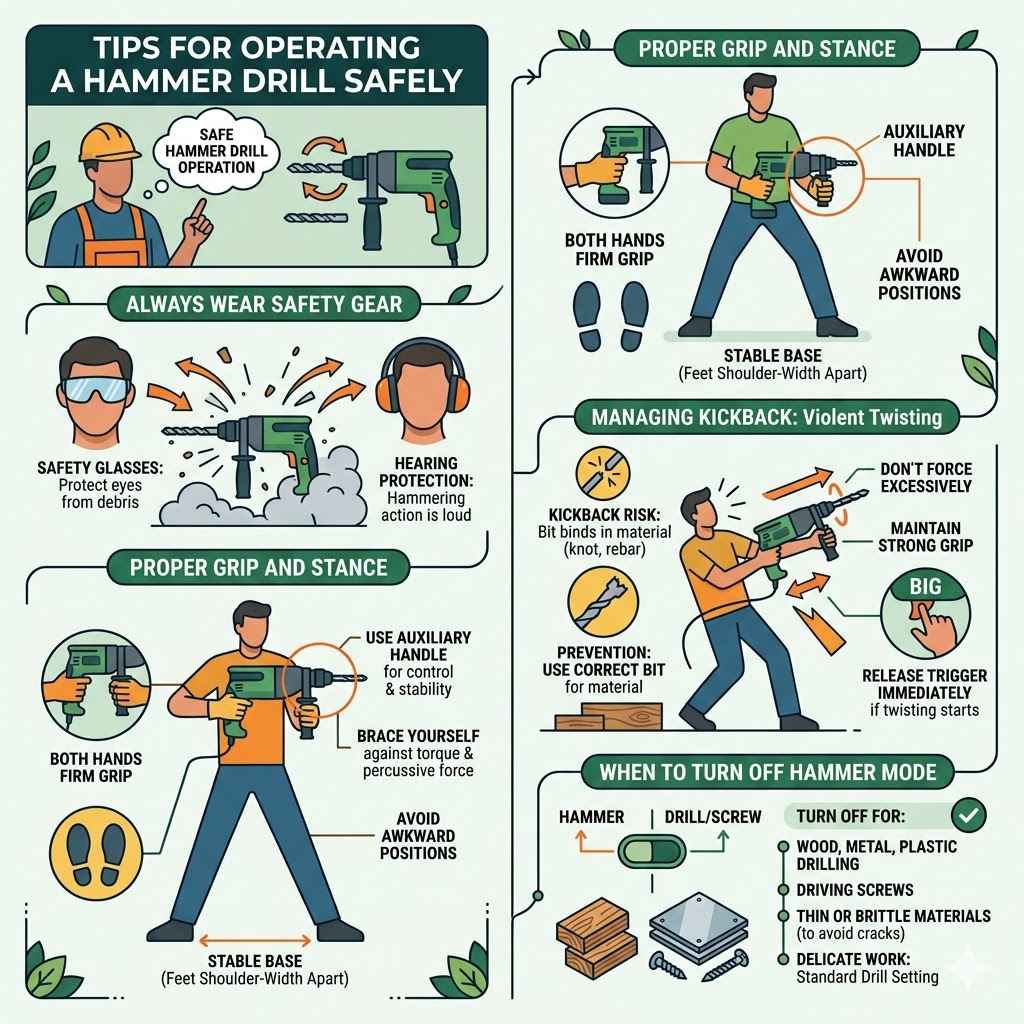 Tips for Operating a Hammer Drill Safely