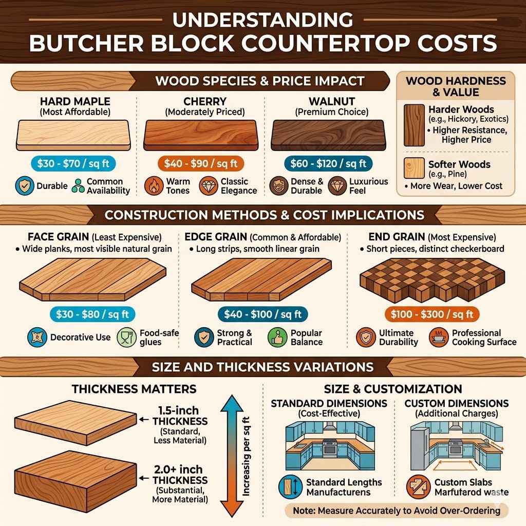 Understanding Butcher Block Countertop Costs