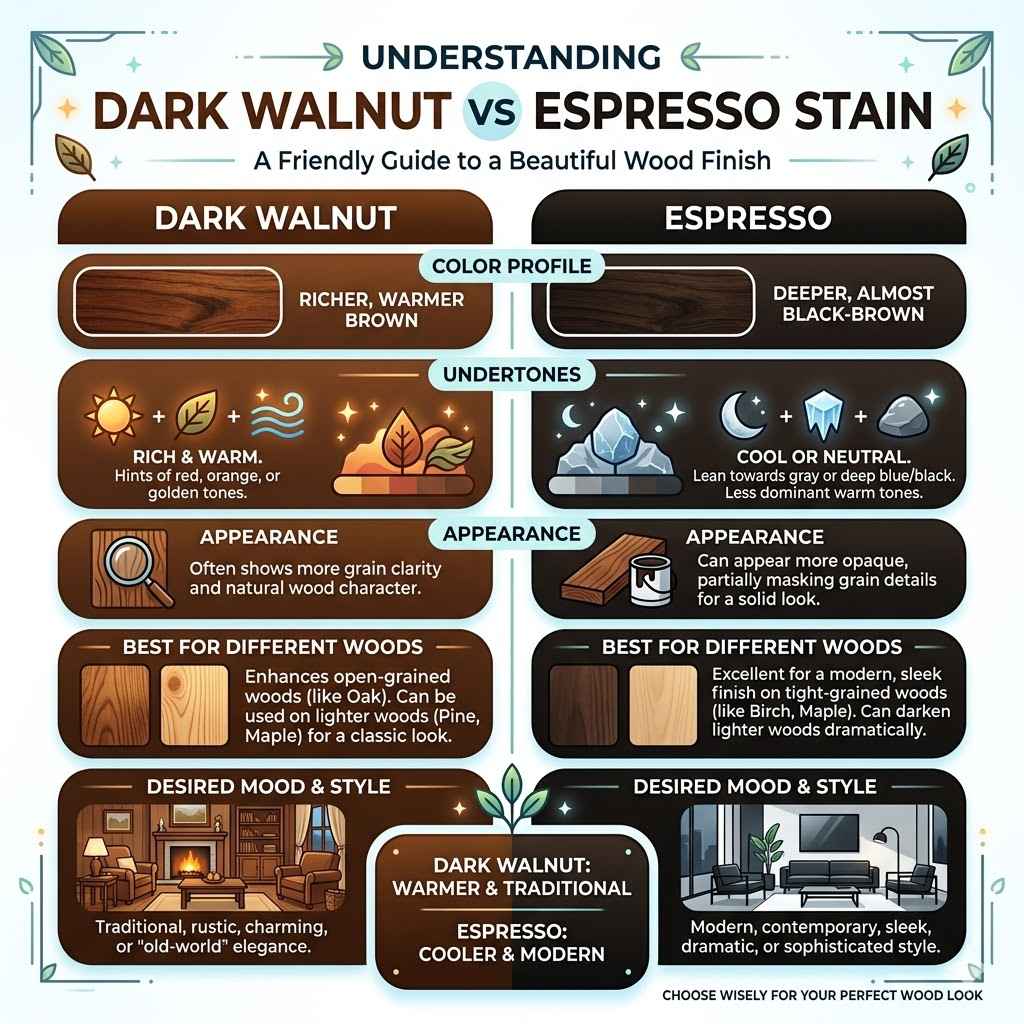 Understanding Dark Walnut vs Espresso Stain