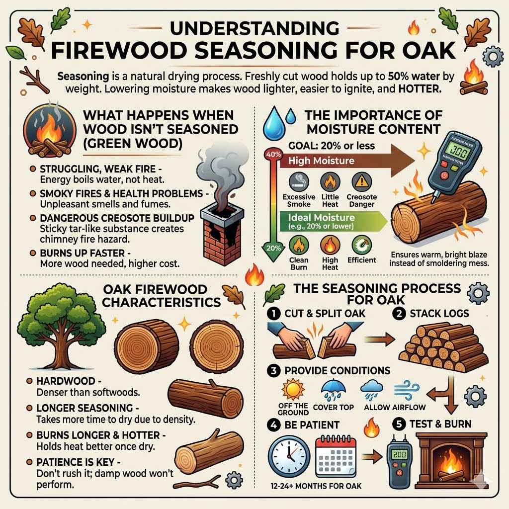 Understanding Firewood Seasoning For Oak
