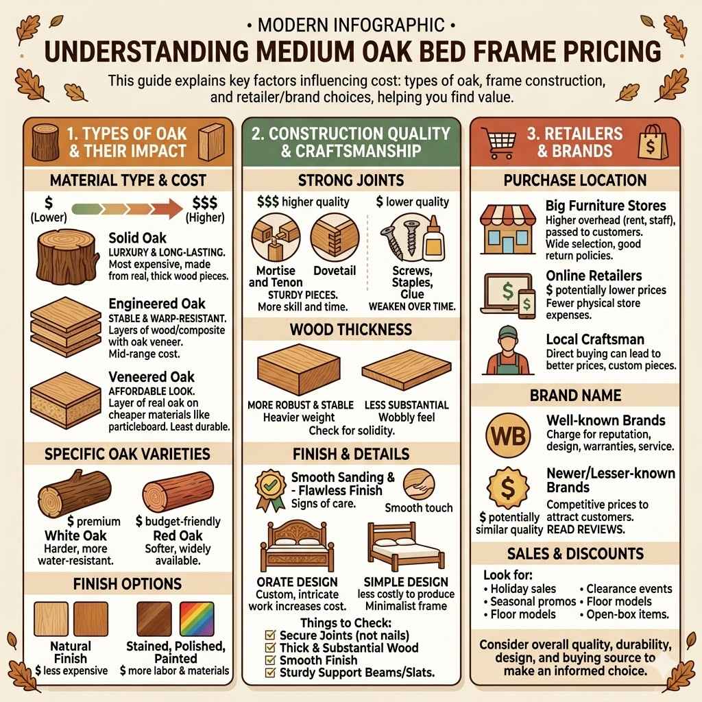 Understanding Medium Oak Bed Frame Pricing