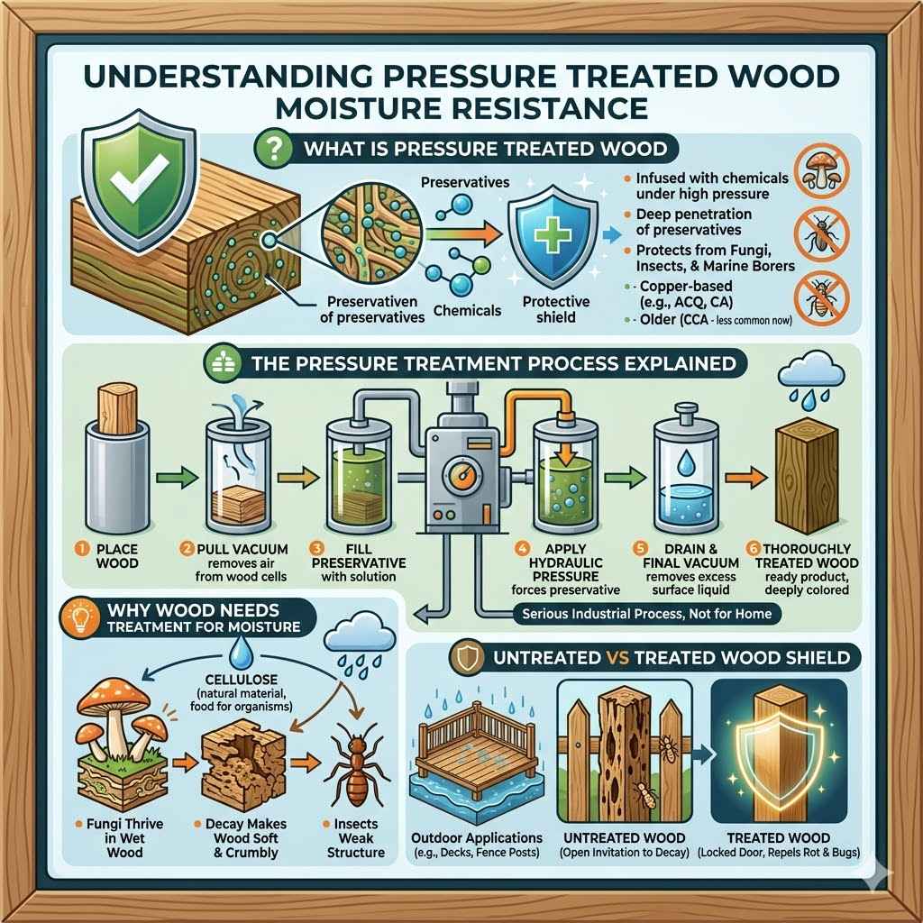 Understanding Pressure Treated Wood Moisture Resistance