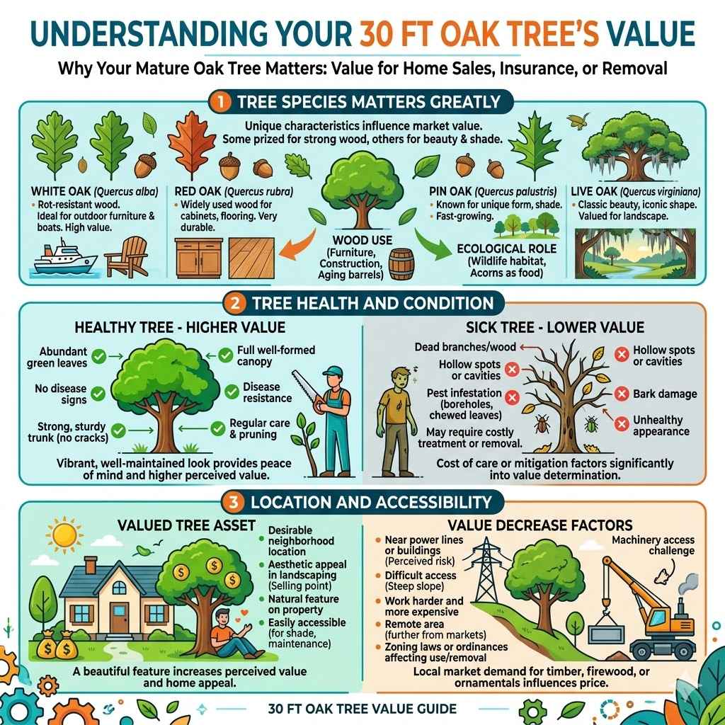Understanding Your 30 Ft Oak Tree's Value