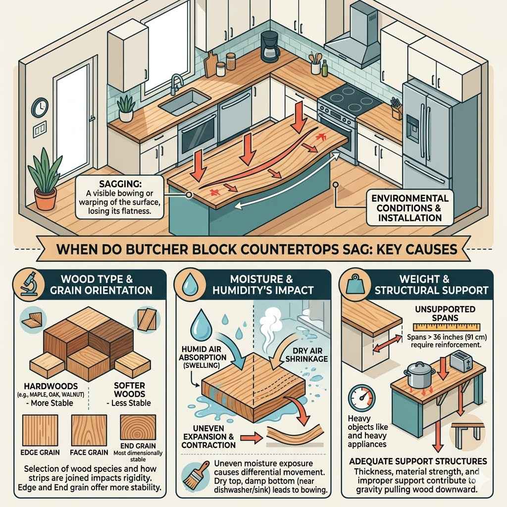 When Do Butcher Block Countertops Sag