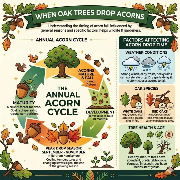 How Long Do Oak Trees Drop Acorns?