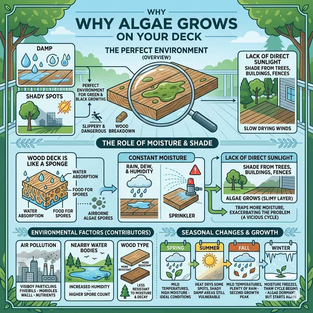 Why Algae Grows On Your Deck