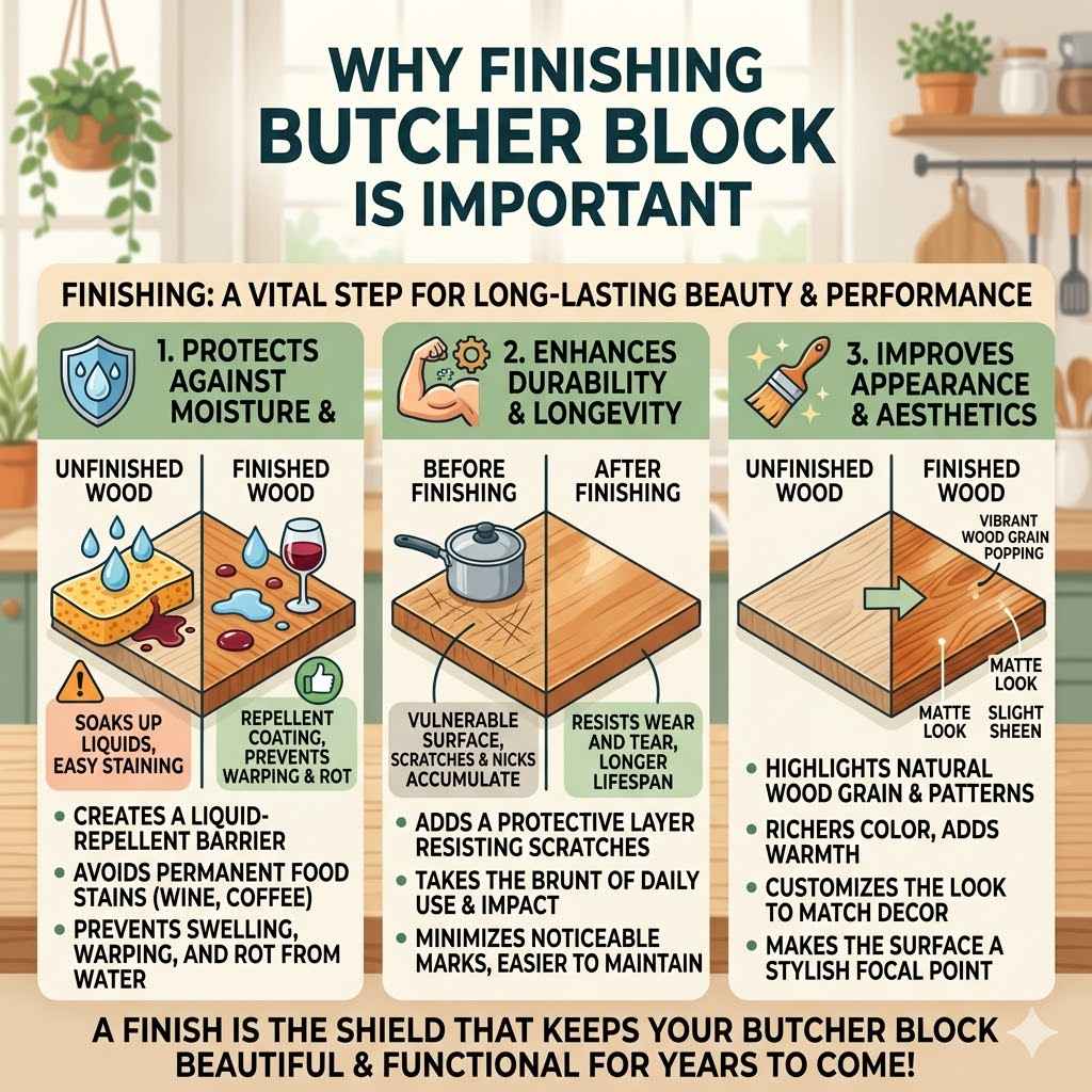 Why Finishing Butcher Block Is Important