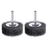 Wire wheel brush drill attachment for removing heavy rust