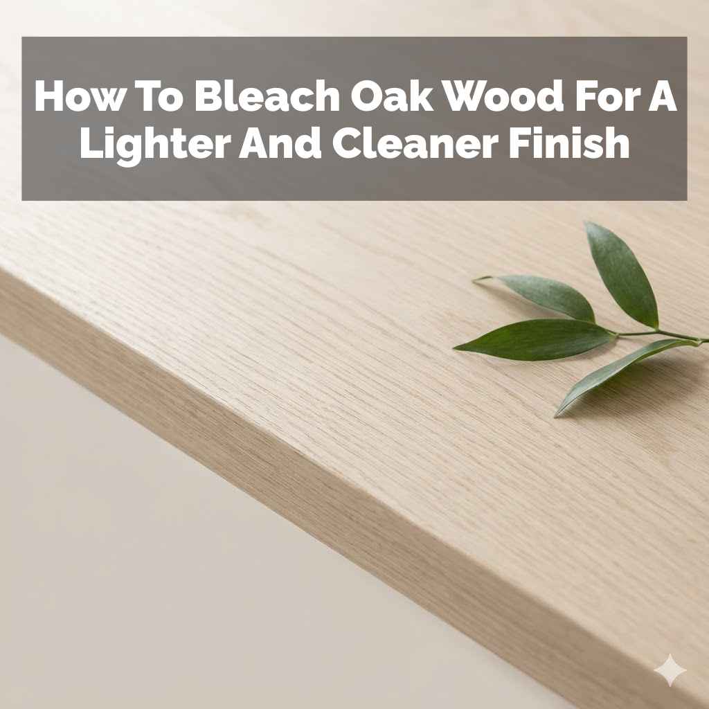 How To Bleach Oak Wood For A Lighter And Cleaner Finish