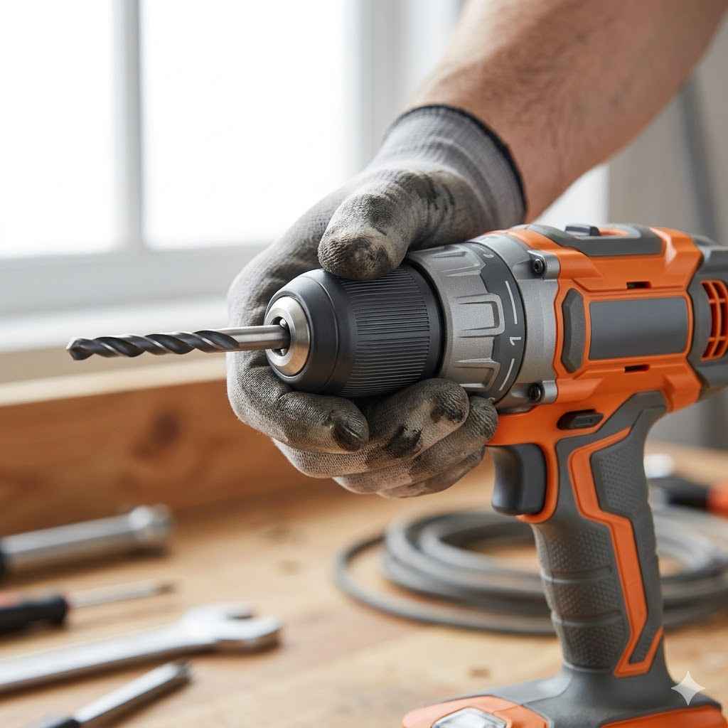 How To Change A Drill Head Safely And Without Any Tools
