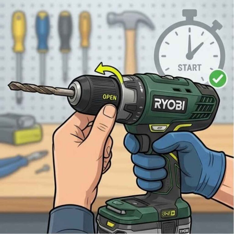 How To Change A Ryobi Drill Bit In Under 60 Seconds