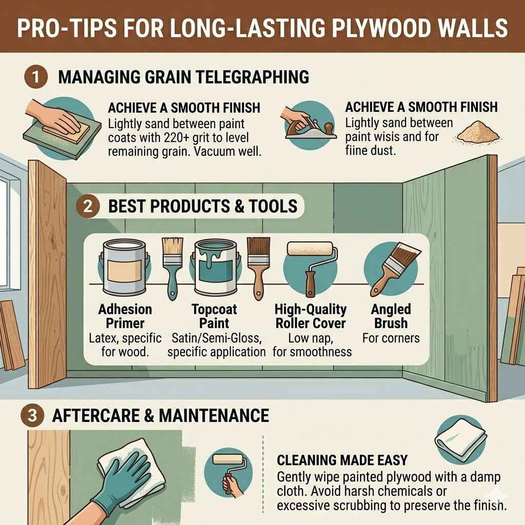 Long-Term Care for Painted Plywood Walls