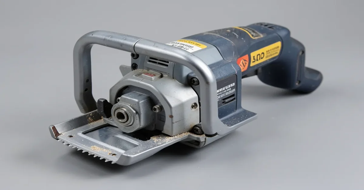 Cordless reciprocating saw with metal-cutting blade