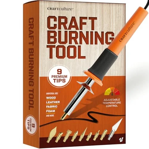 Craft Culture wood burning pen kit with 9 interchangeable tips