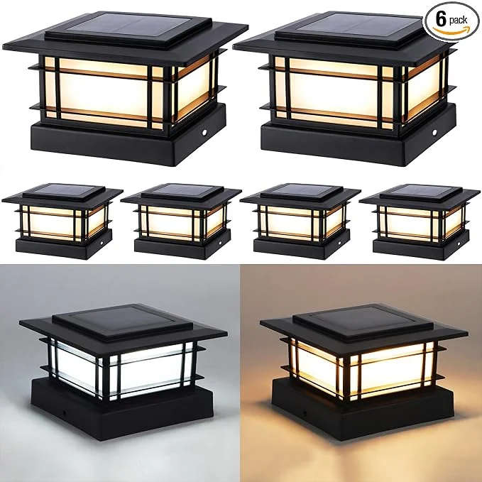 Dynaming solar deck post cap lights, 6-pack