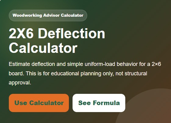 2X6 Deflection Calculator
