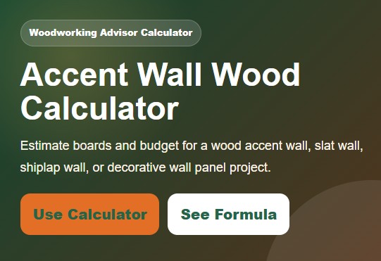 Accent Wall Wood Calculator