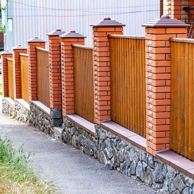 Popular Brick and Wood Fence Design Styles