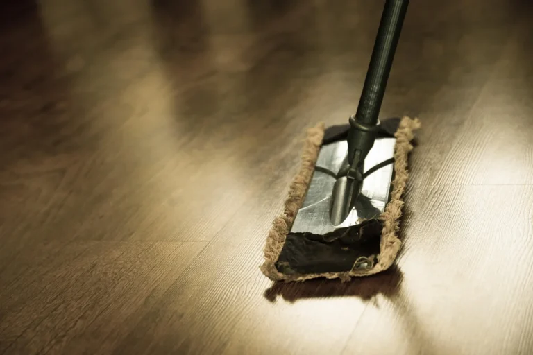 Mop cleaning wood floors