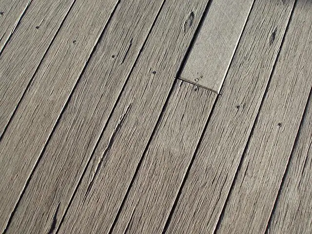 Wooden trailer deck boards ready for treatment and sealing