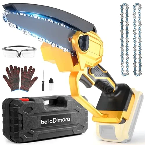 bellaDimora cordless 6-inch mini chainsaw for DeWalt 20V MAX battery