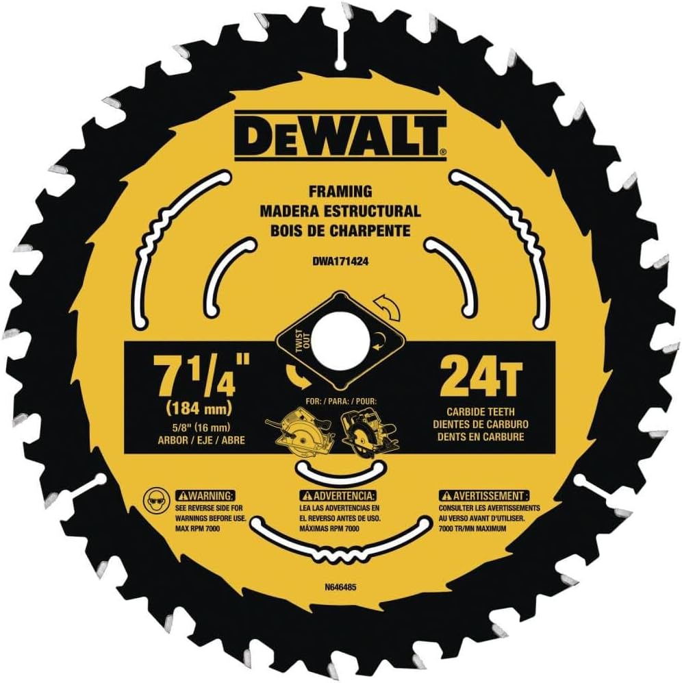 DEWALT DWA1714243 3-pack 24 tooth circular saw blades