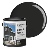 EVOLVE Barn and Fence exterior acrylic paint, 1-gallon can, flat black finish
