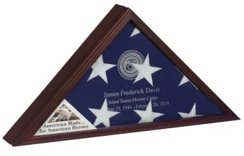 flag folding steps diagram for display case