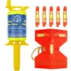 Mason line string with post and pipe level for marking fence post spacing