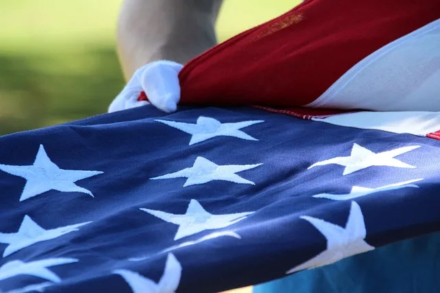 how to fold a funeral flag for a display case — military honors