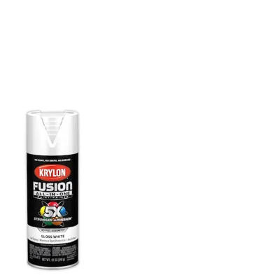 Krylon Fusion All-In-One gloss white spray paint and primer can